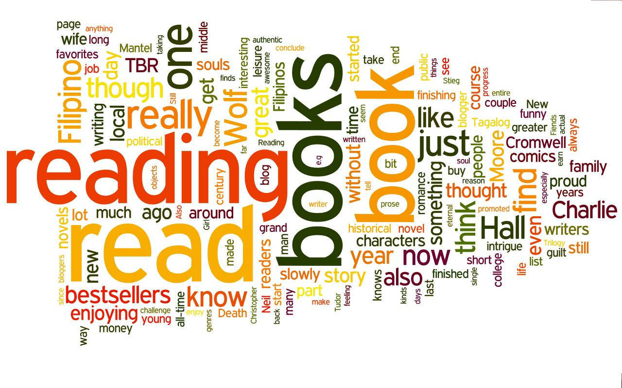 Reading Enthusiasm Word Cloud Wallpaper