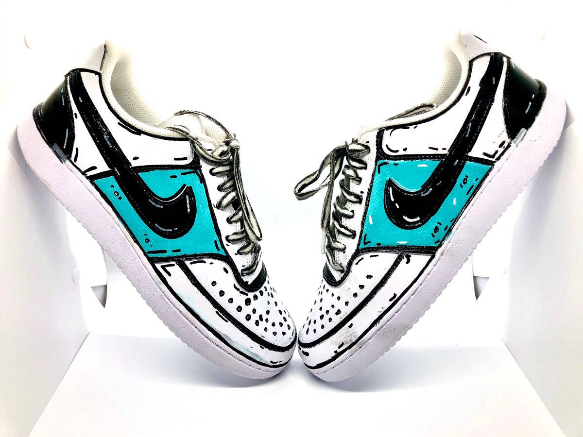 Real Cartoon Nike Shoes Wallpaper