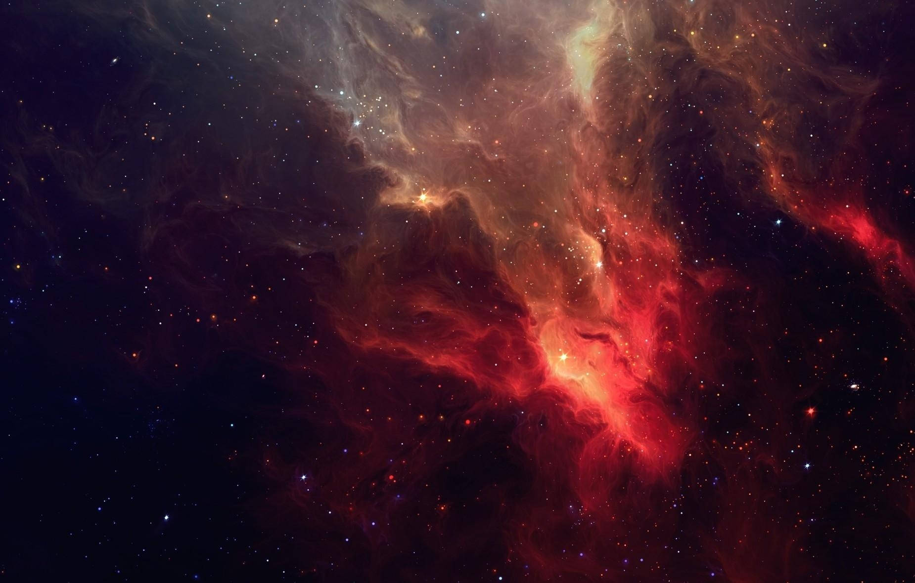 Red Galaxy Nebula Wallpaper