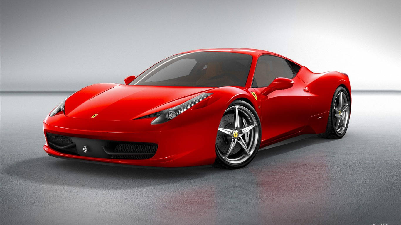 Red Italia F458 1366x768 Ferrari Hd Wallpaper