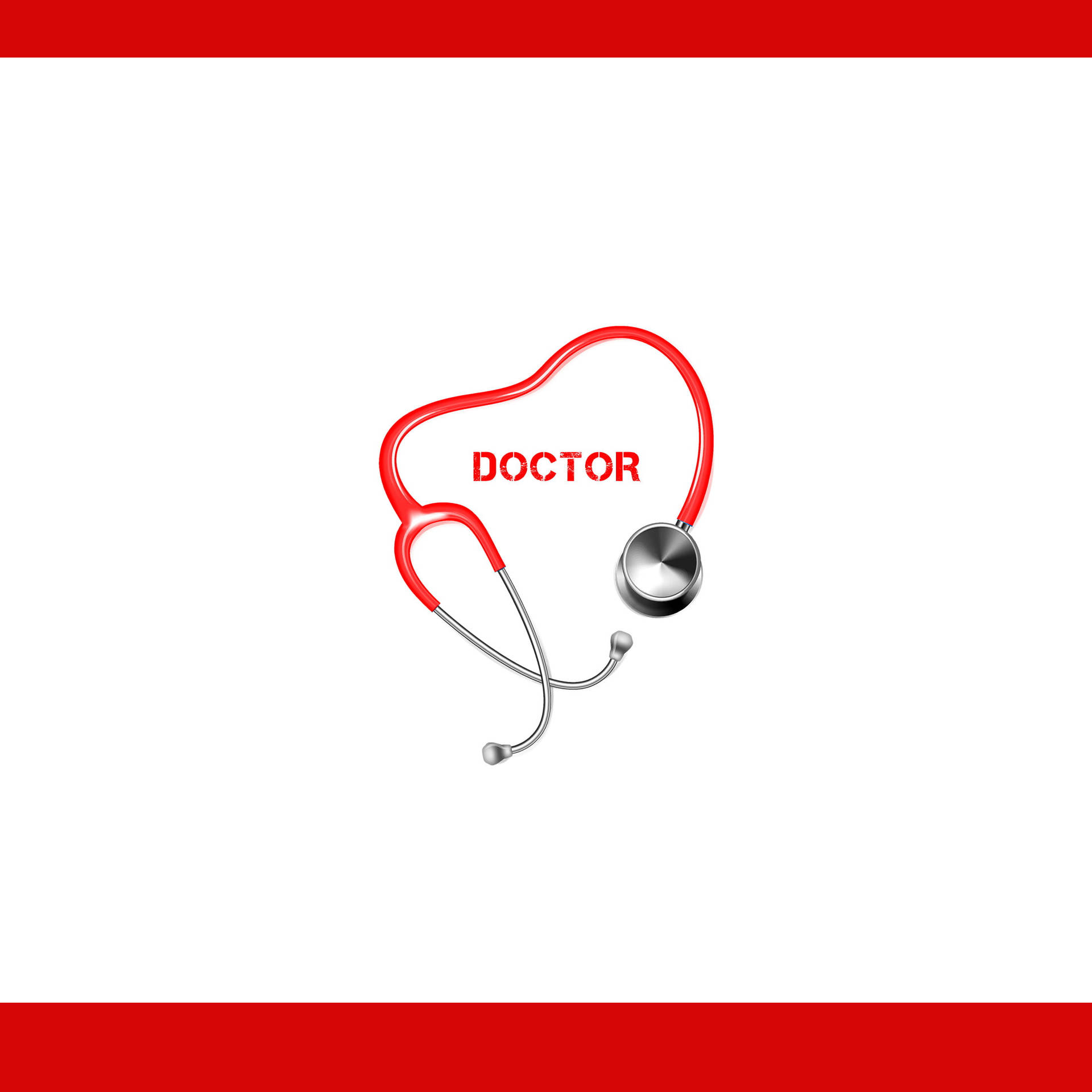 Red Mbbs Doctor And Stethoscope Wallpaper