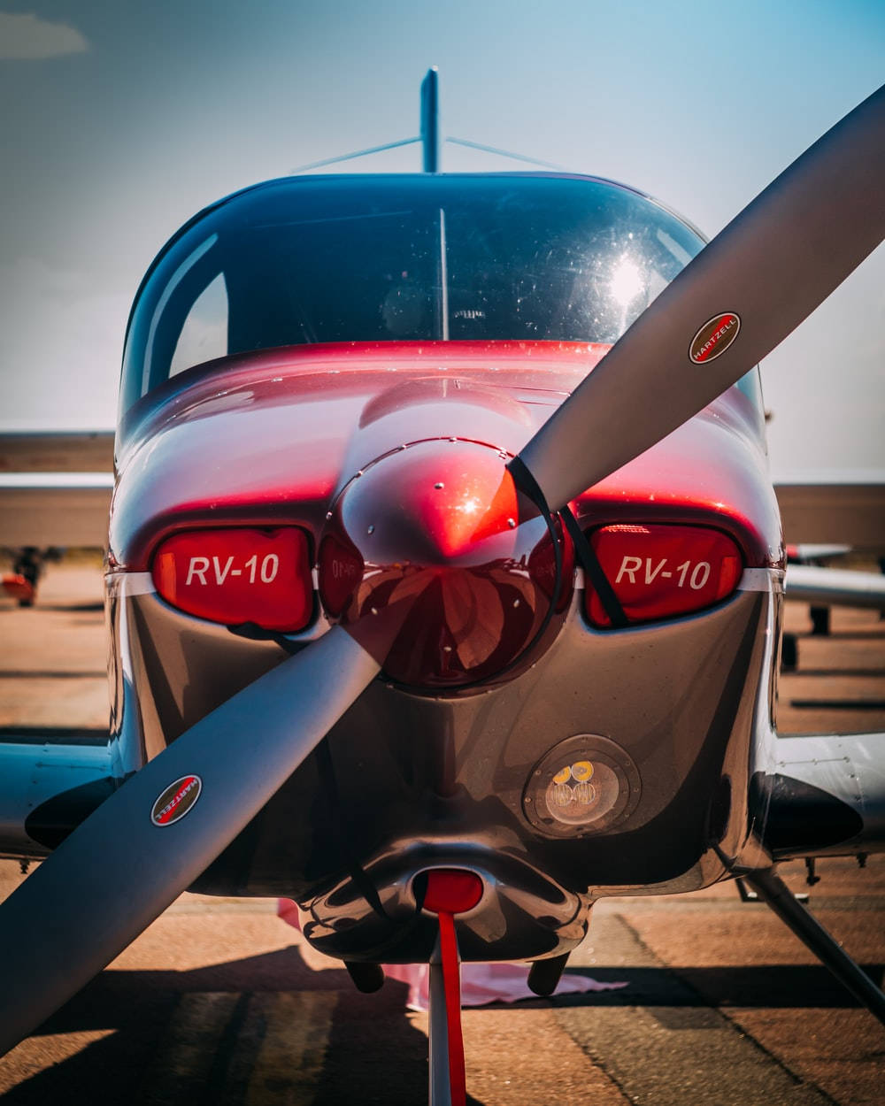 Red Small Plane Propeller Wallpaper