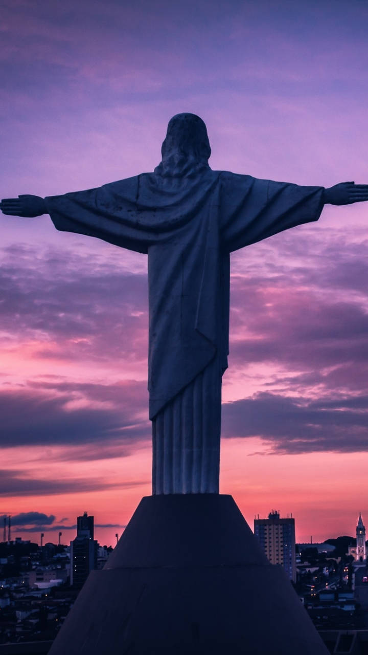 Redeemer Sculpted Statue Jesus Phone Wallpaper