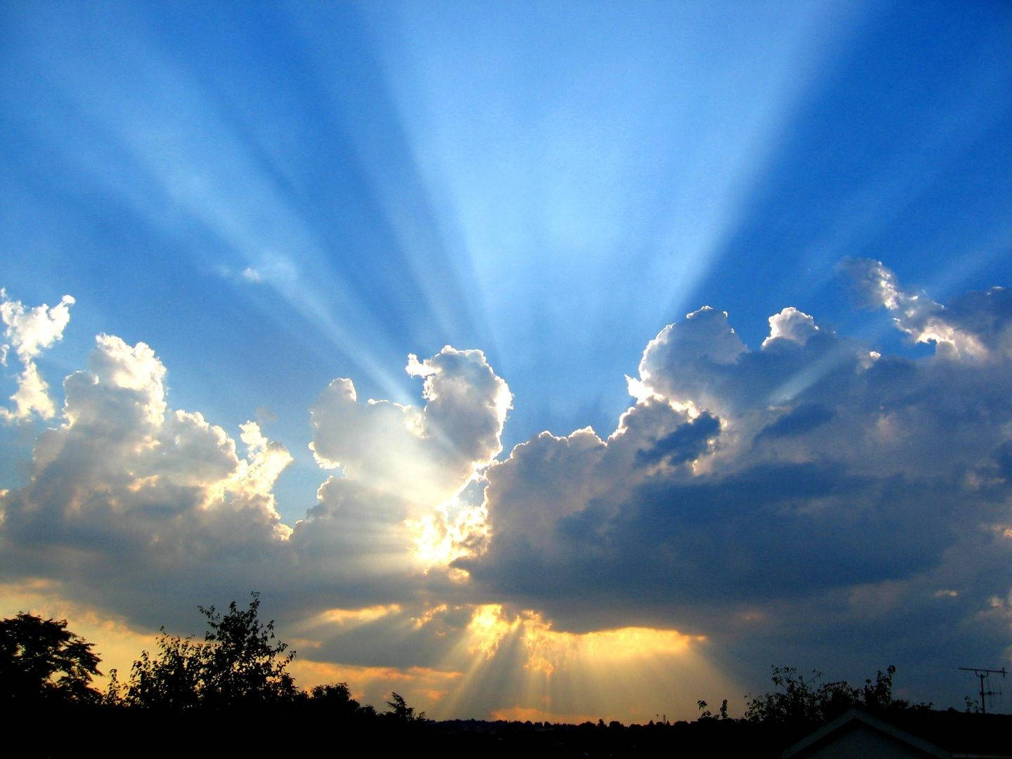 Religious Blue Sky Clouds Wallpaper