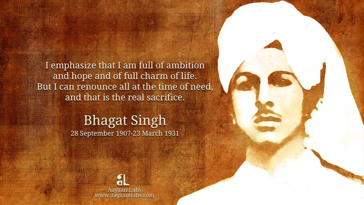 Revolutionary Shaheed Bhagat Singh Wallpaper
