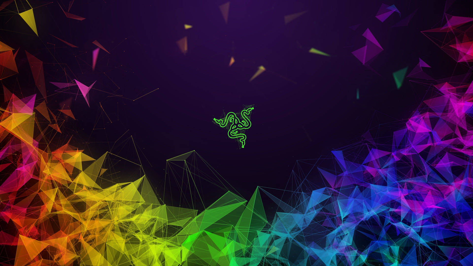 Rgb 4k Shards Razer Logo Wallpaper