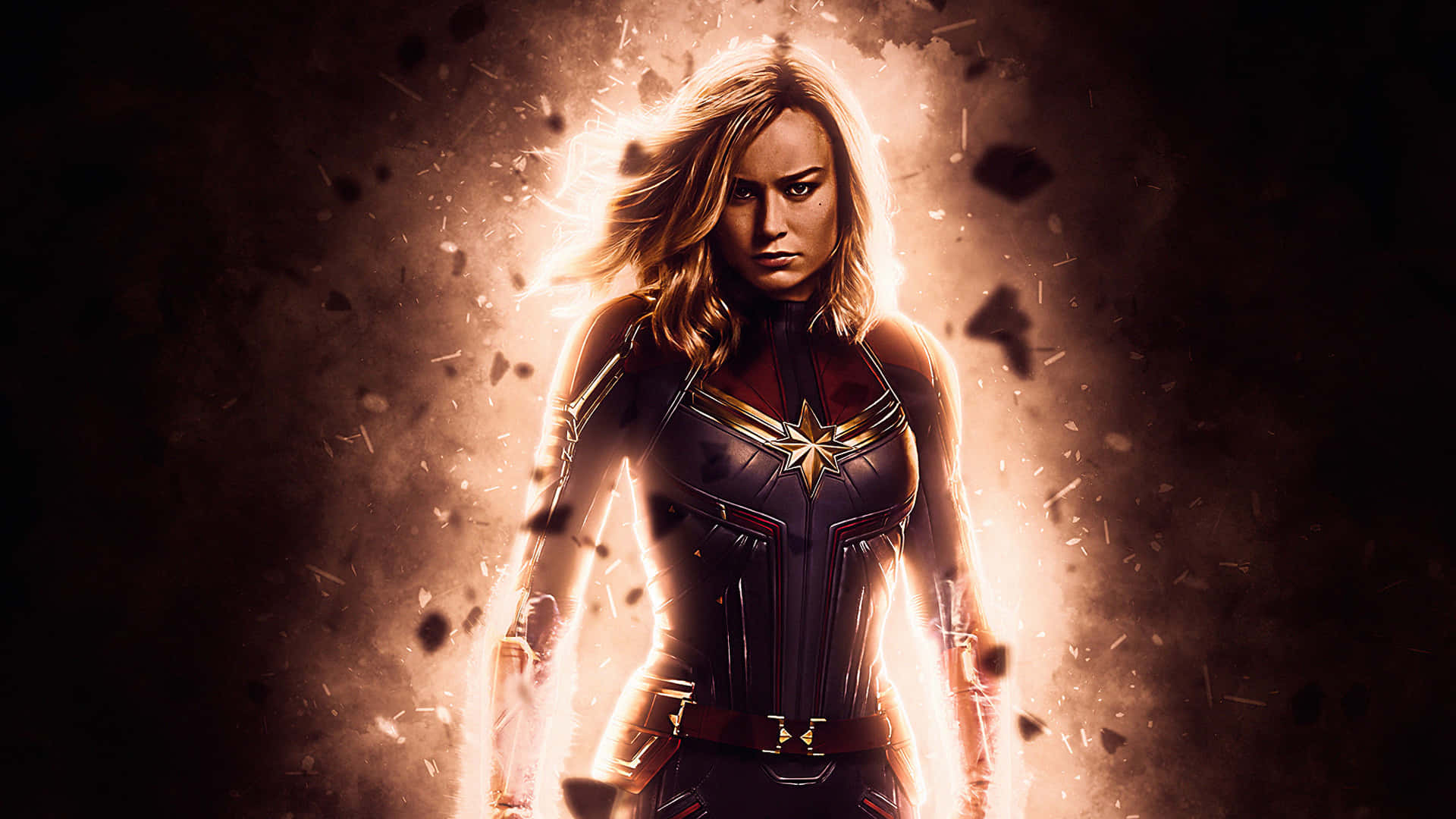 Rise As One Of Marvel's Strongest Heroes With Captain Marvel Hd! Wallpaper