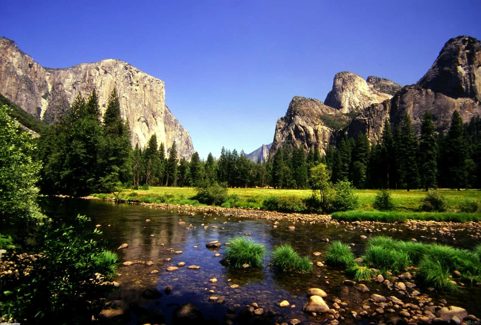 River Boulder Mountains Nature Photography Wallpaper