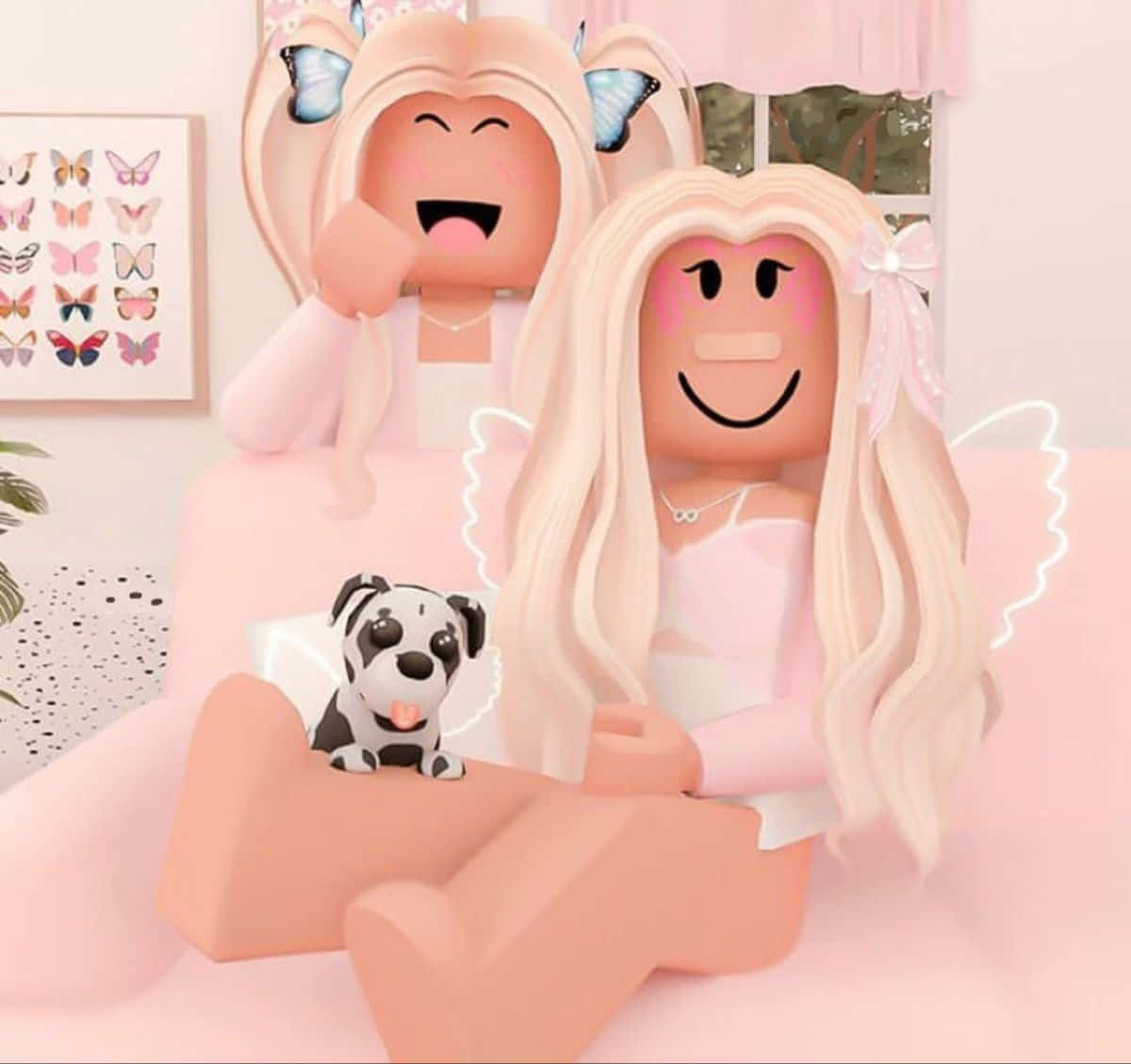 Roblox Pink Dalmatian Avatars Wallpaper