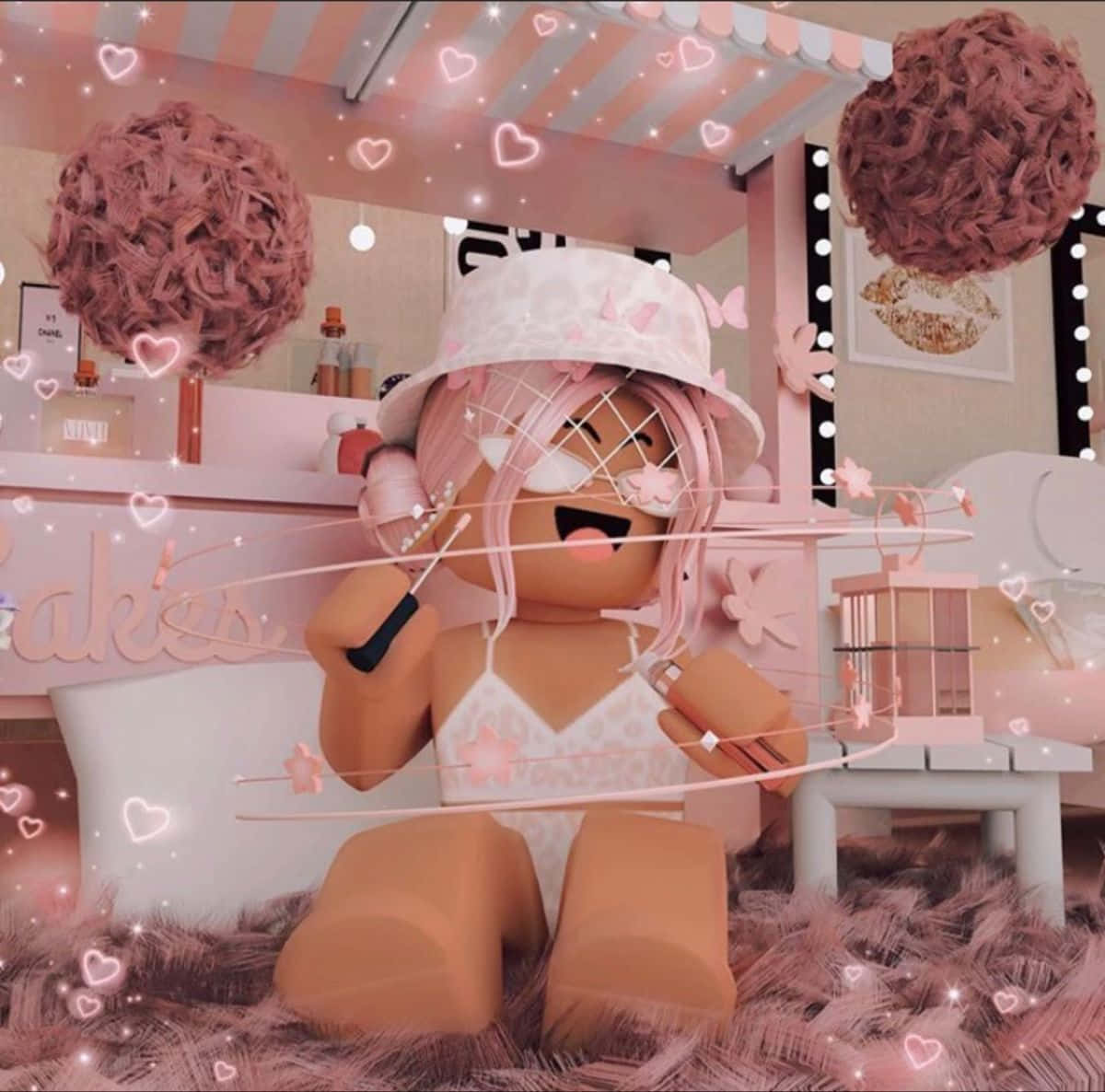 Roblox Pink Make Up Wallpaper