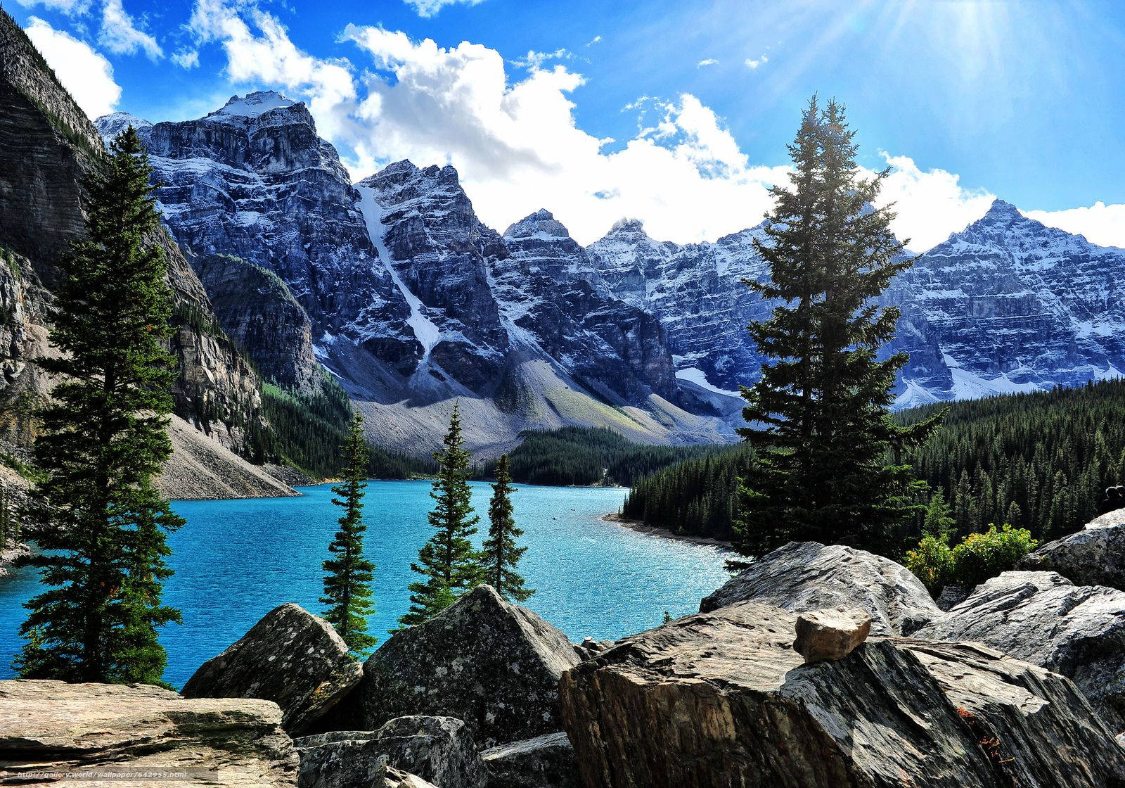 Rocky Mountain National Park On Bright Sunny Day Wallpaper