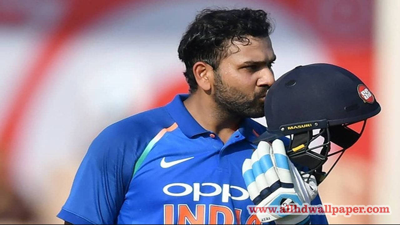 Rohit Sharma With Black Headgear Wallpaper