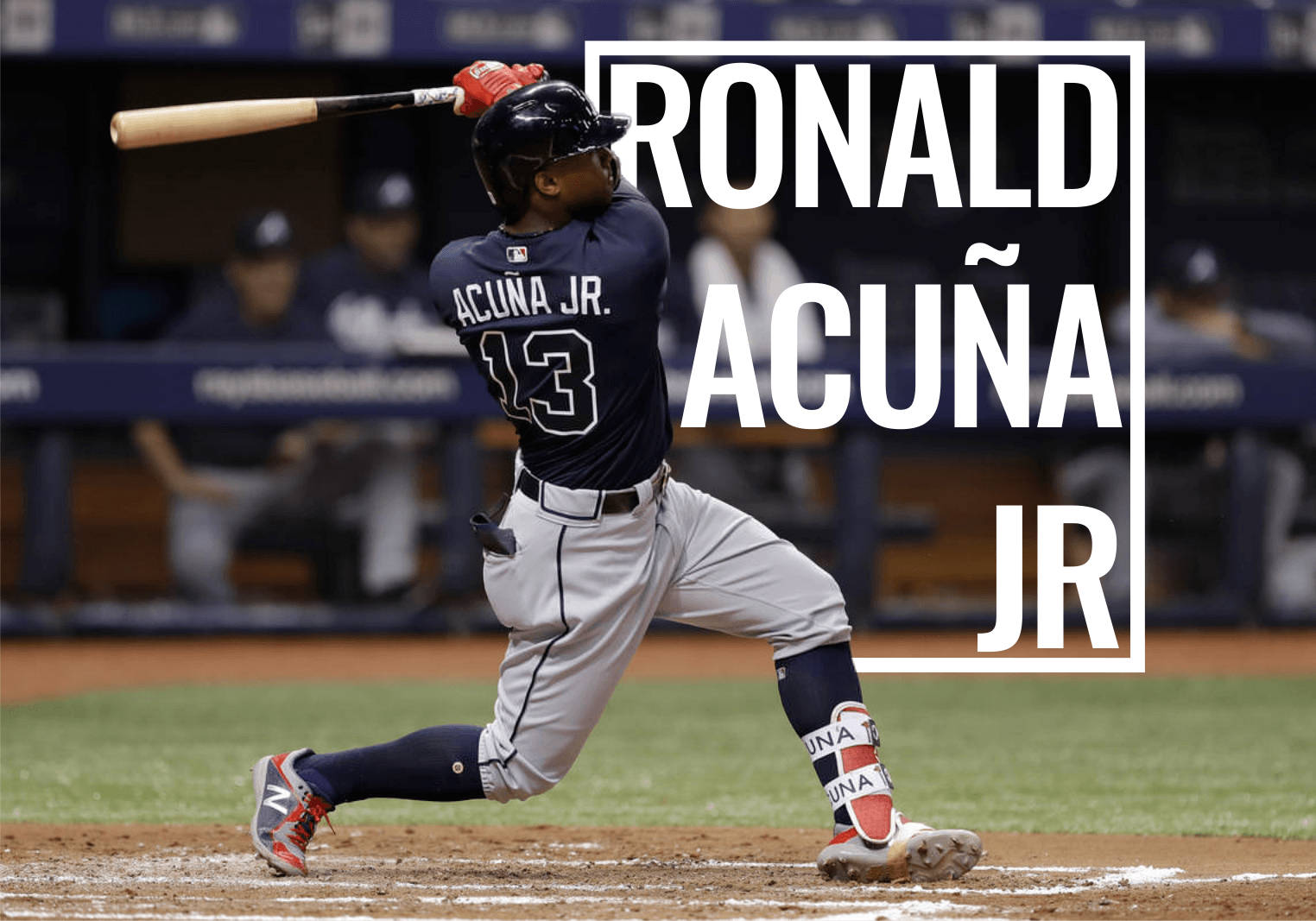 Ronald Acuna Jr. White Letters Wallpaper