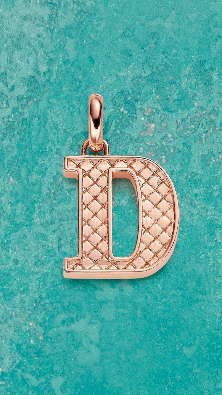 Rose Gold Letter D Trinket Wallpaper