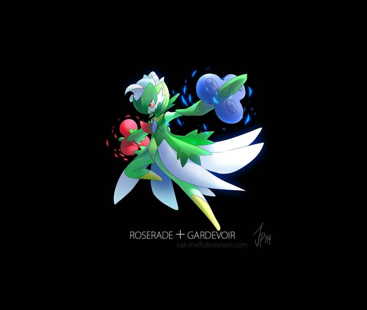 Roserade And Gardevoir Hybrid Wallpaper