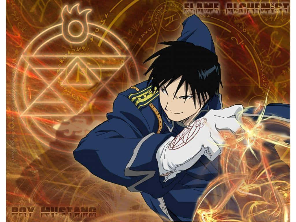 Roy Mustang Majestic Fire - Fullmetal Alchemist Wallpaper Wallpaper