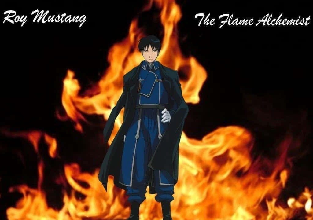 Roy Mustang - The Flame Alchemist In Action Wallpaper