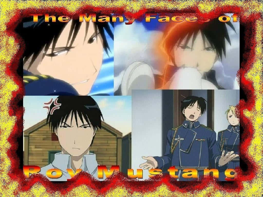 Roy Mustang Unleashing His Flames In Battle Wallpaper