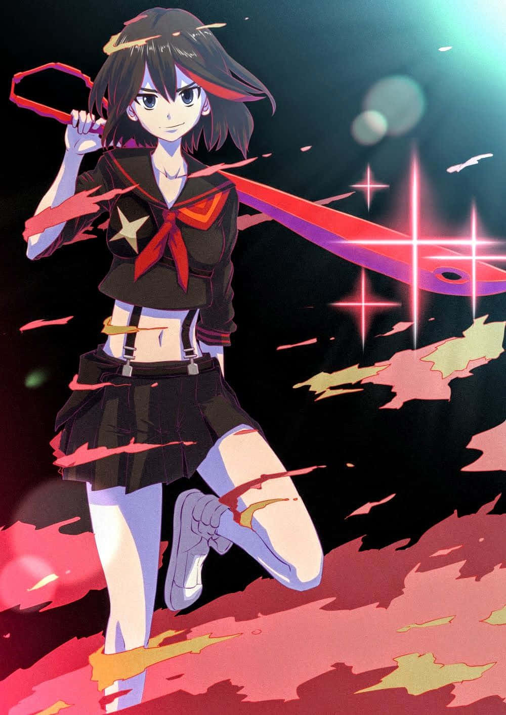 Ryuko Matoi Unleashing Power In Battle Wallpaper