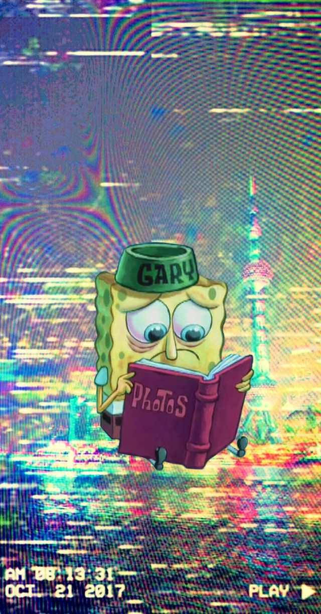 Sad Spongebob Trippy Aesthetic Wallpaper