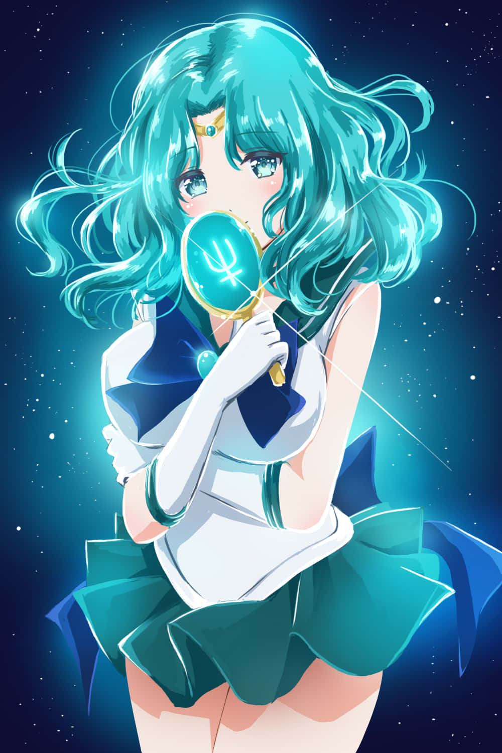 Sailor Neptune Embarks On A Journey Through The Dark Depths Of The Ocean Wallpaper