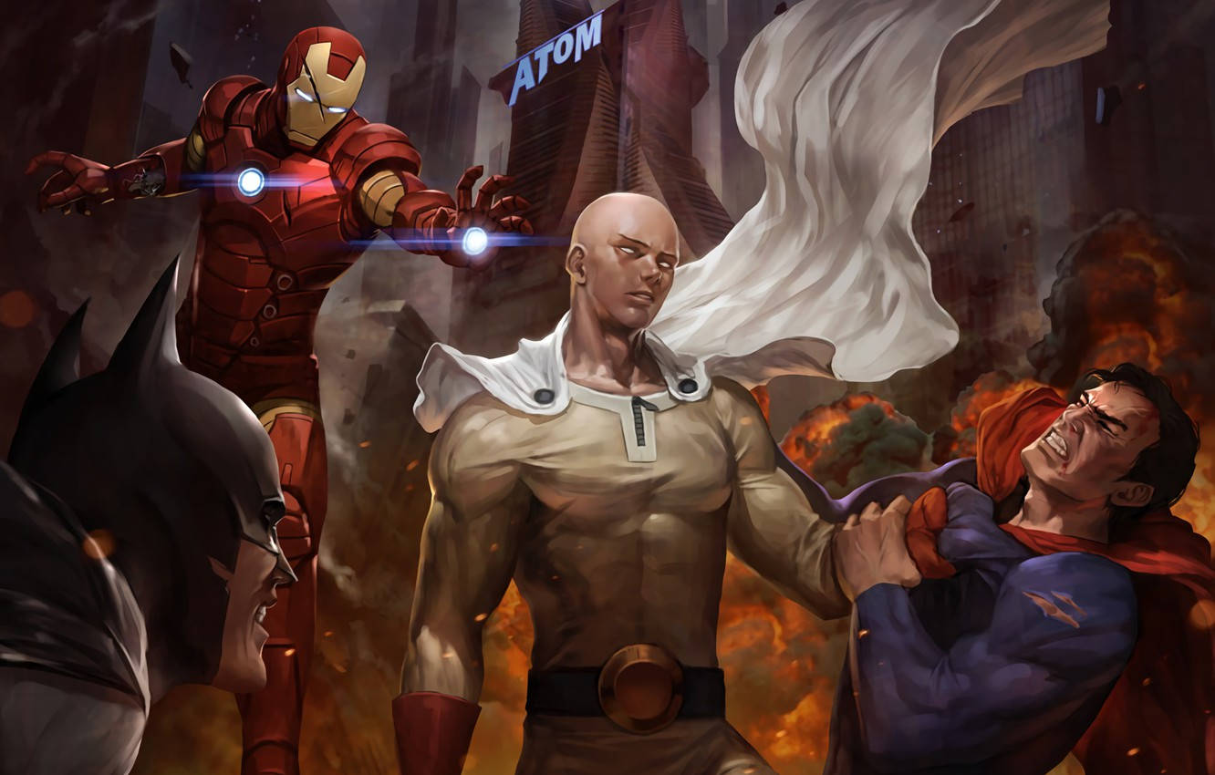 Saitama And The Super Heroes Wallpaper