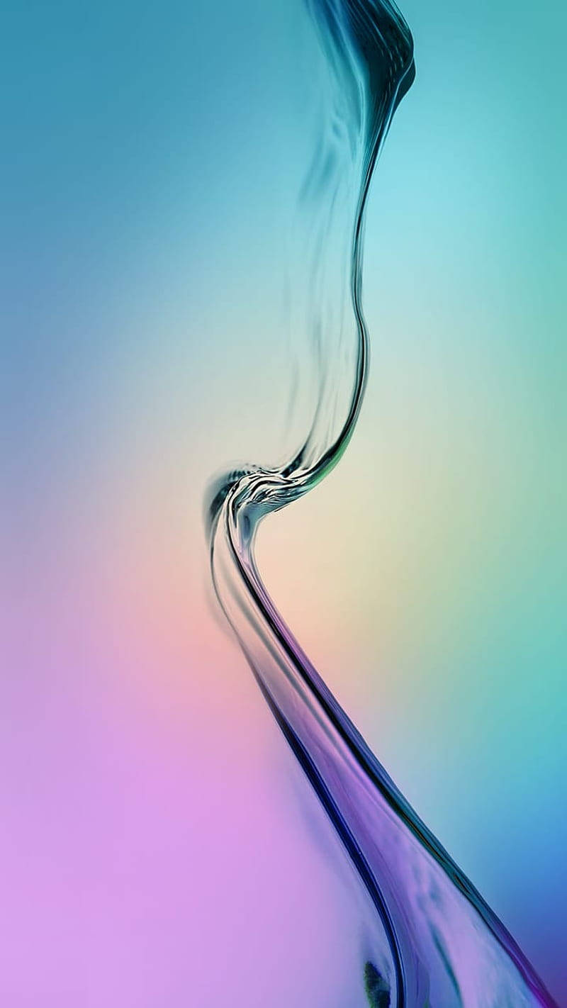 Samsung Galaxy J7 Blue And Purple Liquidlike Pattern Wallpaper