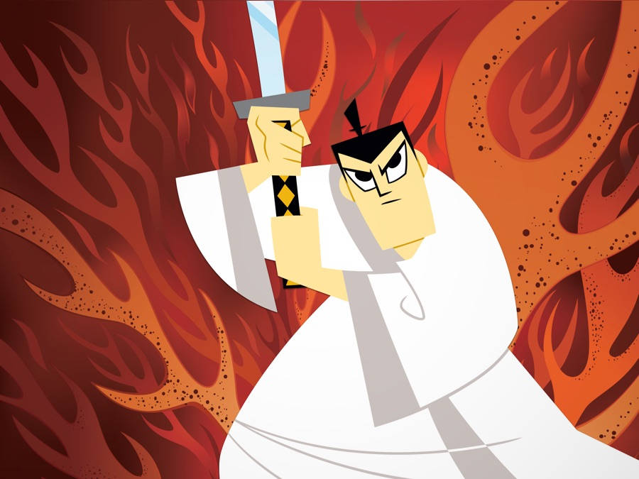 Samurai Jack In Battle Stance Wallpaper