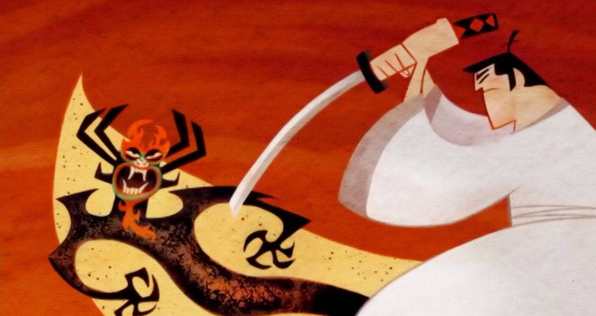 Samurai Jack Slaying Villain Aku Wallpaper