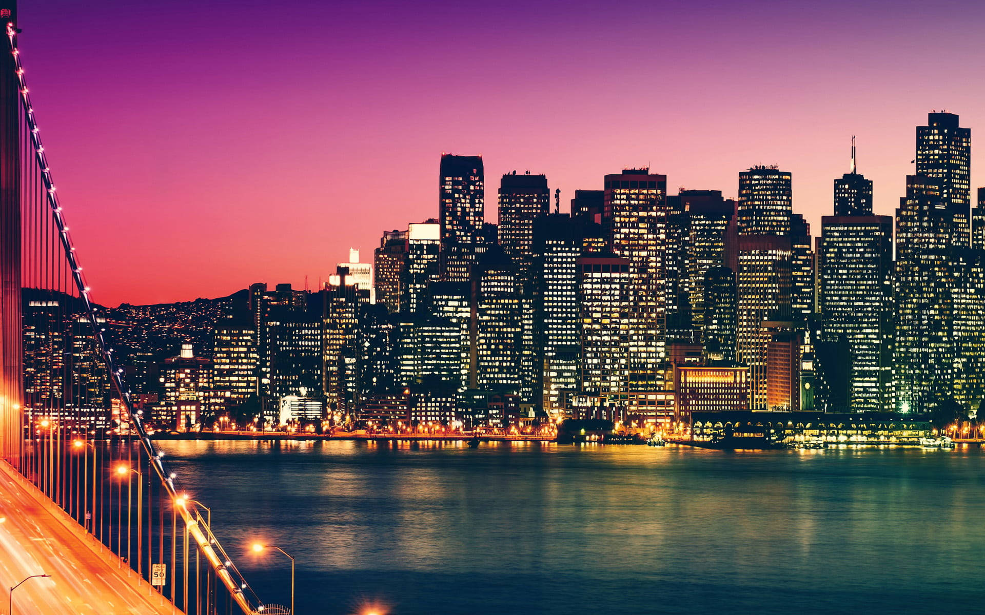 San Francisco Phone Metropolitan Lights Wallpaper