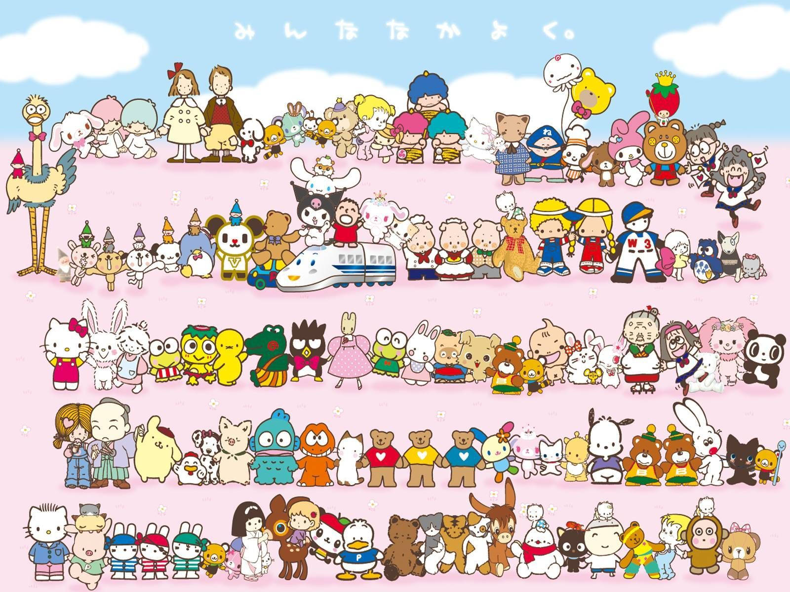 Sanrio Characters Under Blue Sky Wallpaper