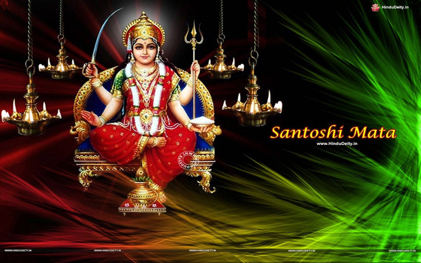 Santoshi Maa Mother Of Satisfaction Wallpaper