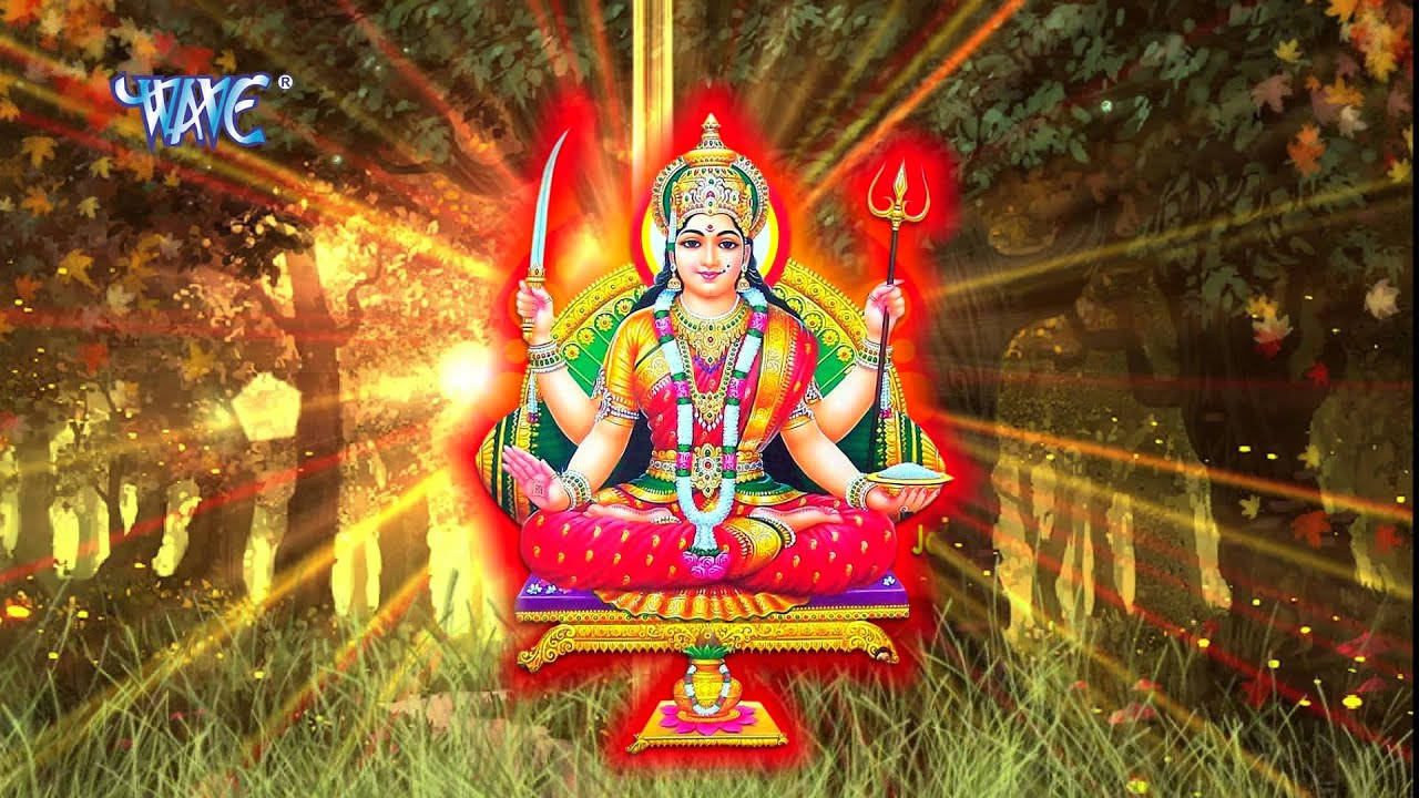 Santoshi Maa Rays Of Sun Wallpaper