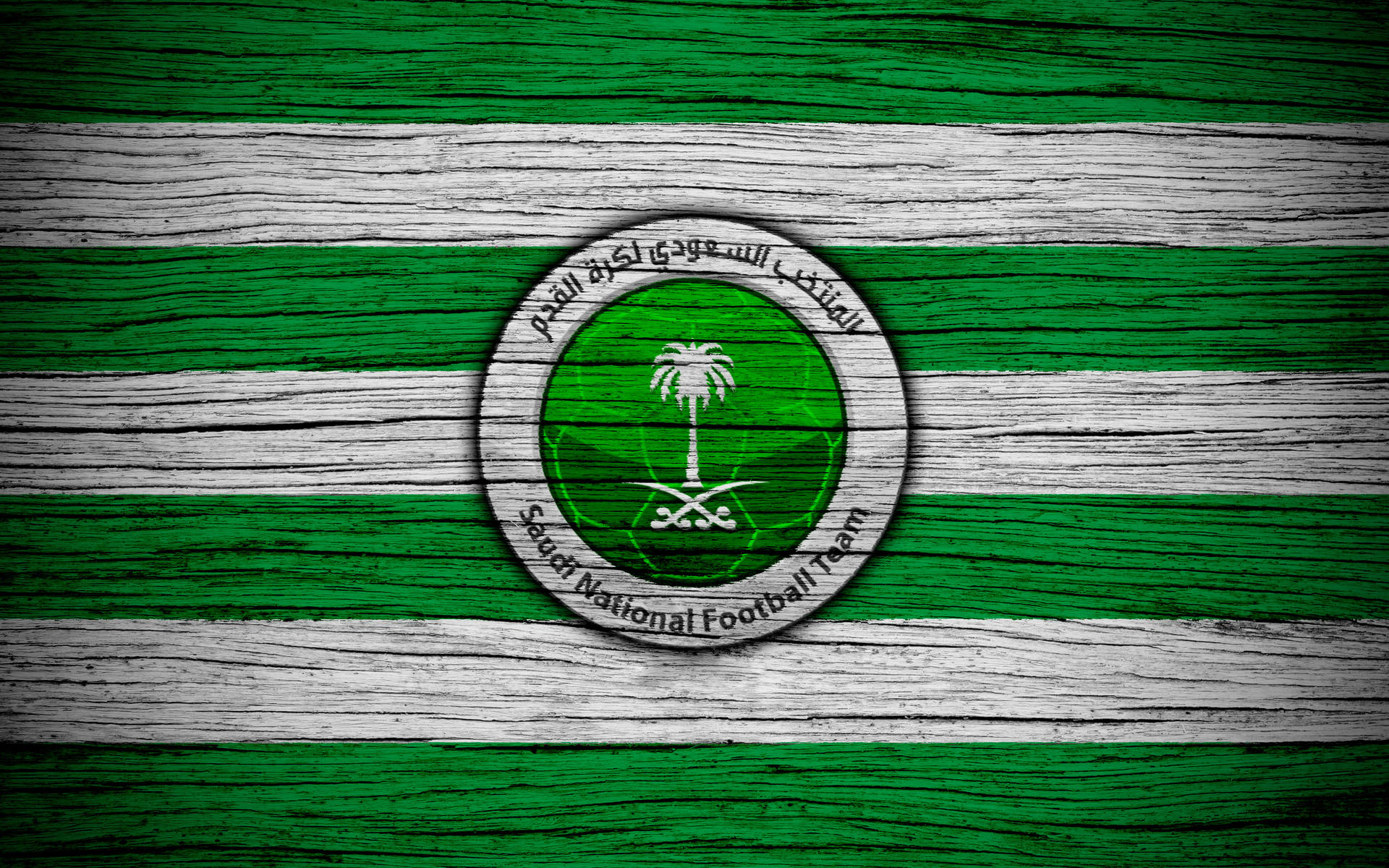 Saudi Arabia National Football Team Wood Art Wallpaper