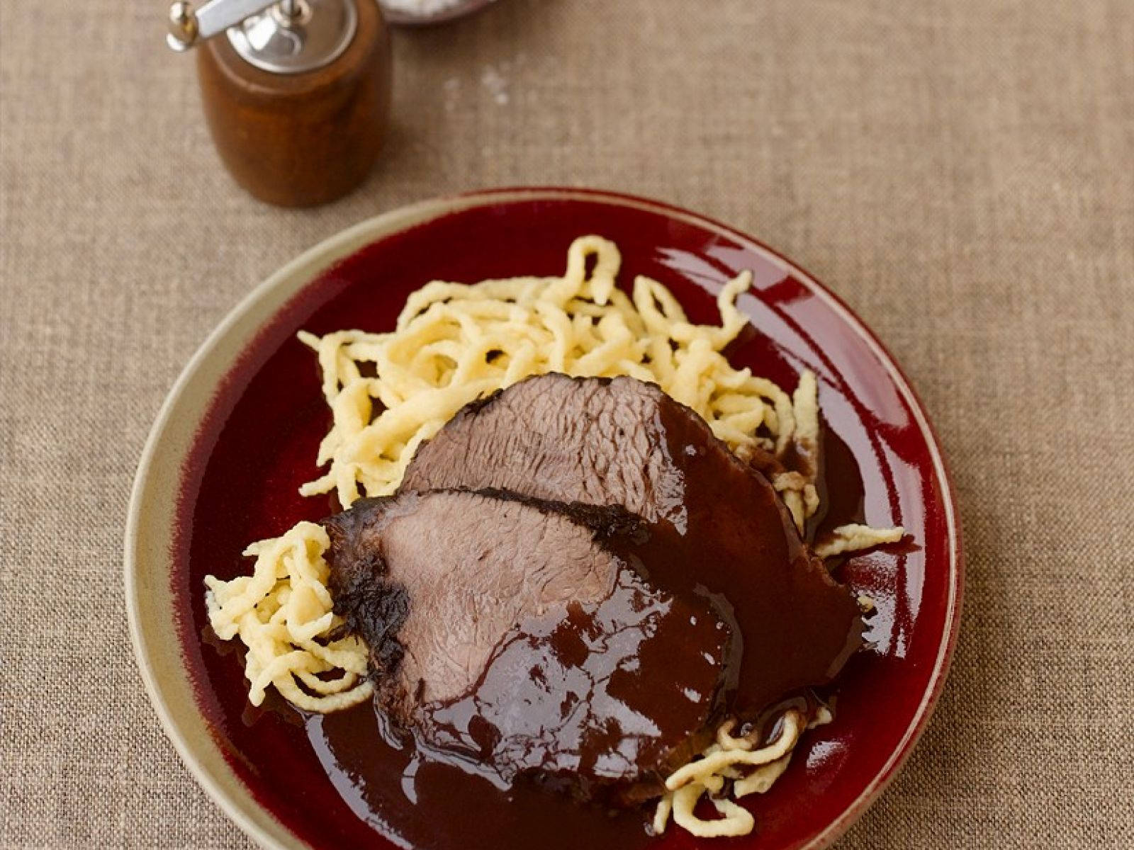 Sauerbraten Traditional German Dish With Spaetzle Wallpaper