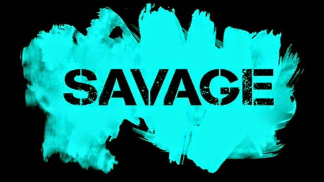 Savage Blue Graffiti Paint Wallpaper