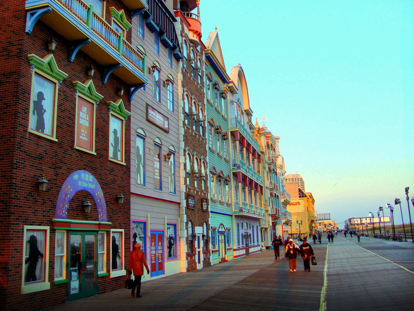 Scenic View Of Atlantic City Boardwalk, New Jersey Wallpaper