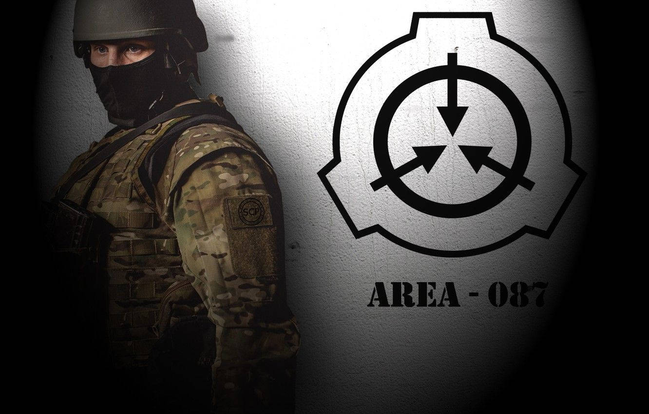 Scp Logo With Soldier Wallpaper