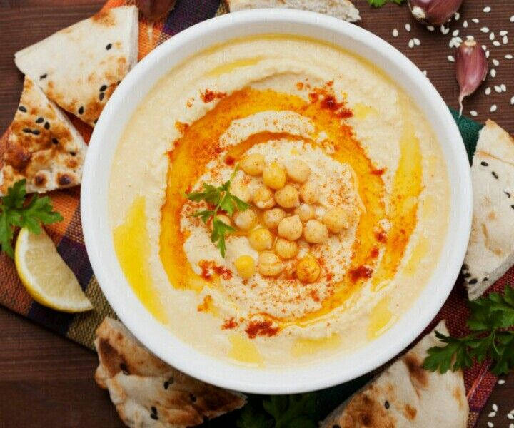 Scrumptious Hummus Spread With Olive Oil Wallpaper