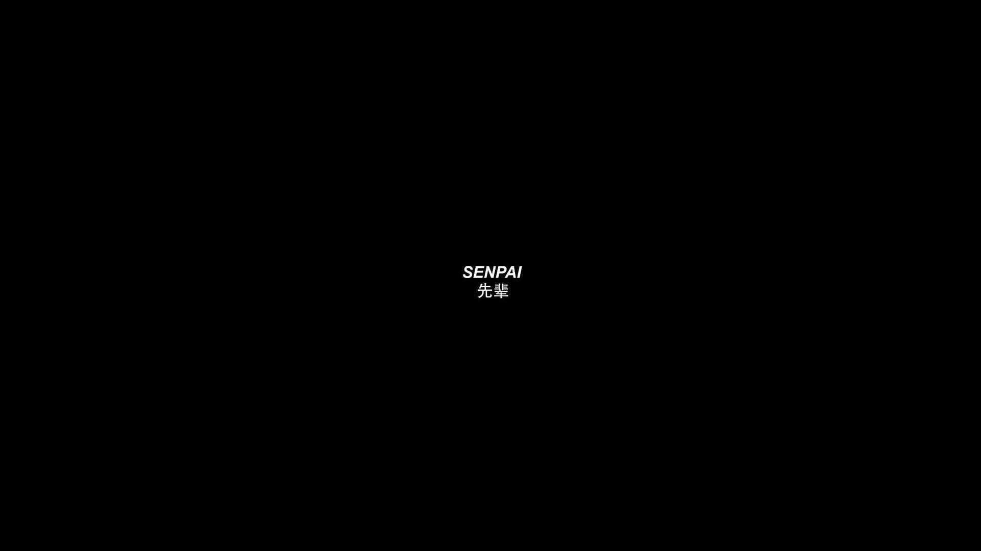 Senpai Aesthetic Black And White Laptop Background Wallpaper