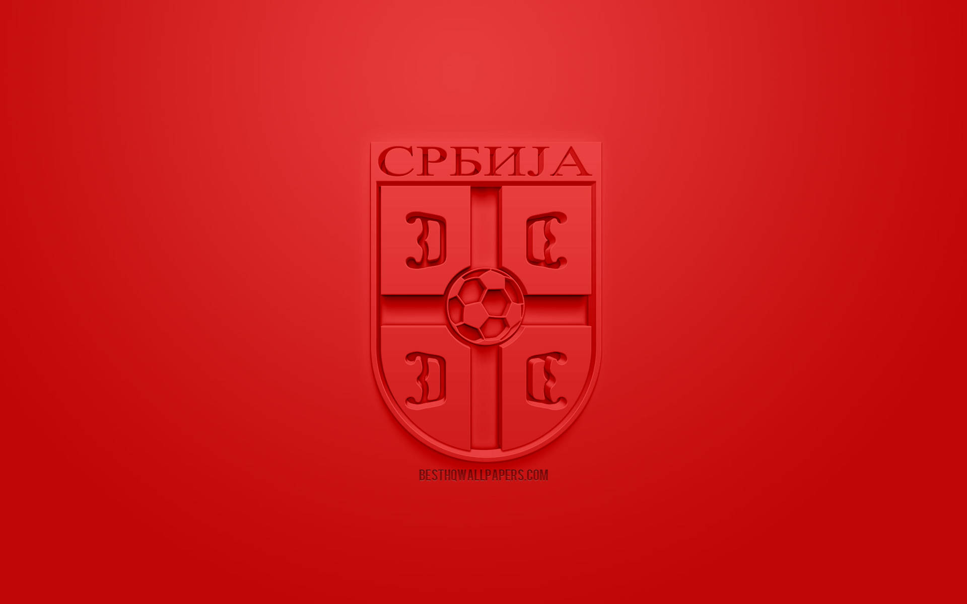 Serbia National Football Team Red Monochrome Wallpaper