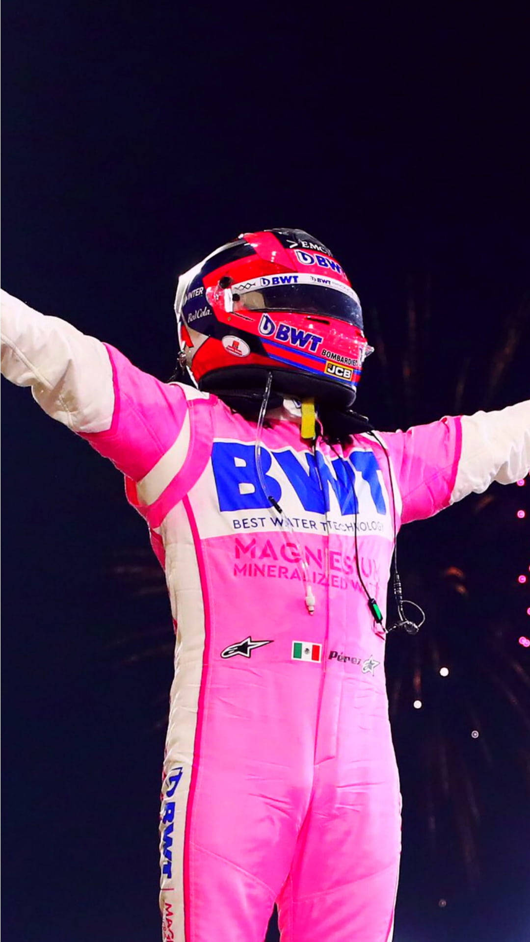 Sergio Perez Pink Suit Wallpaper