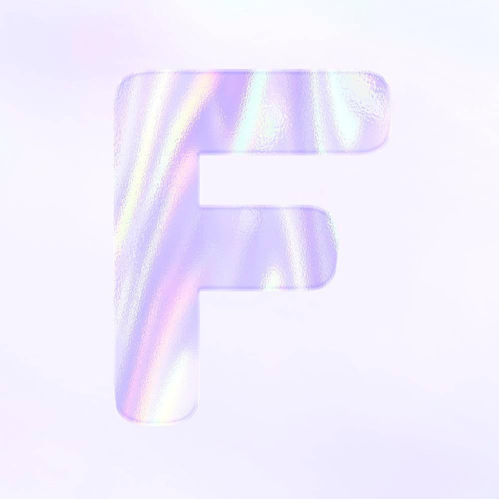 Shining Purple Letter F Wallpaper