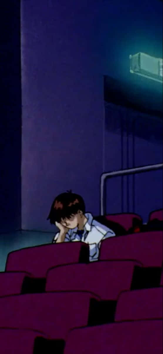 Shinji Ikari In The World Of Neon Genesis Evangelion Wallpaper