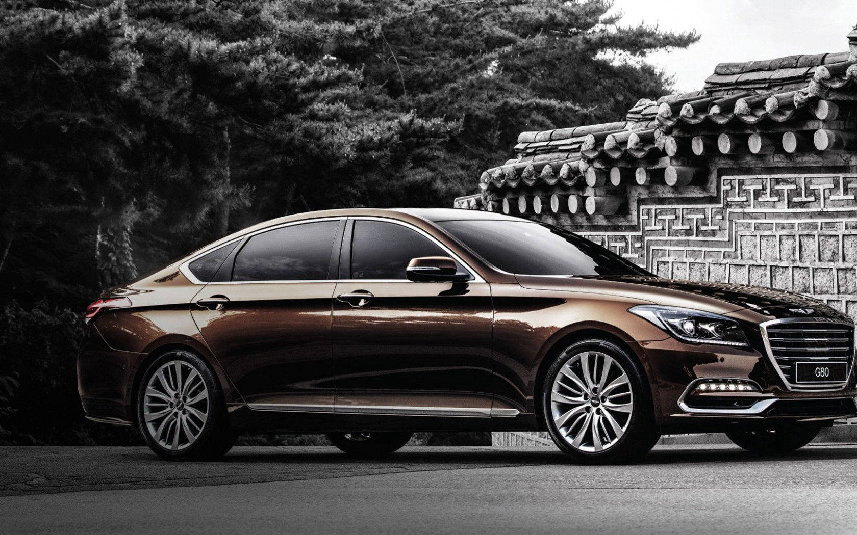 Shiny Copper Hyundai Genesis Wallpaper