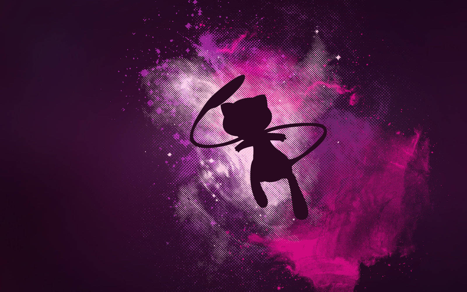 Shiny Mewtwo Silhouette Wallpaper