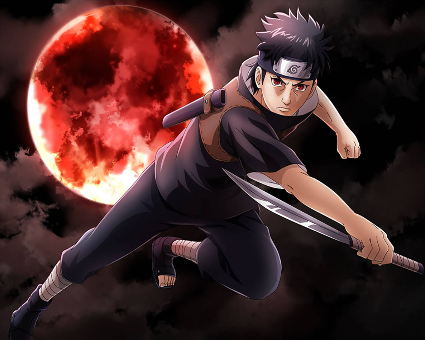 Shisui Bloody Moon Fanart Wallpaper