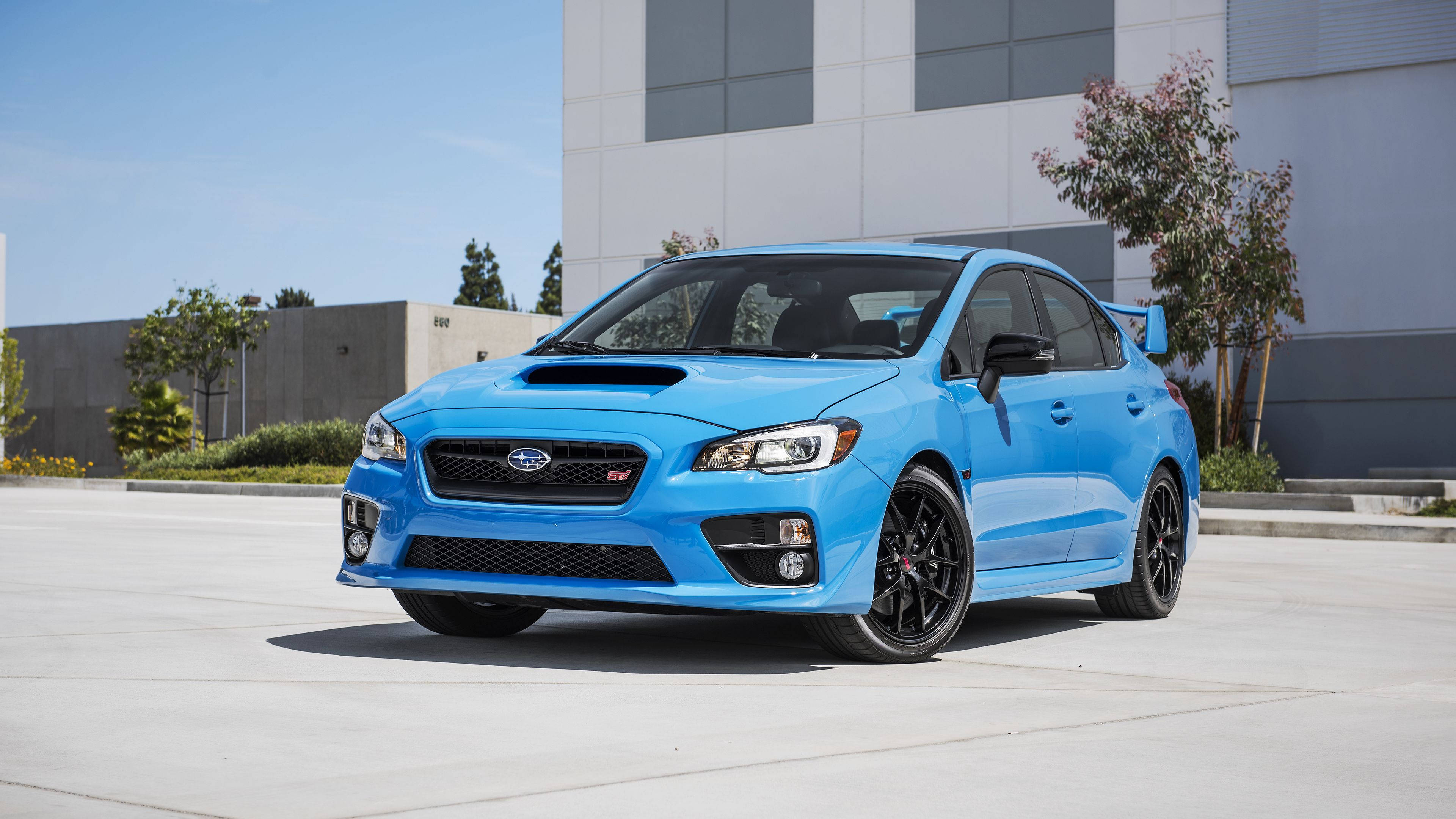 Showcase Blue Subaru Wrx Sti 4k Wallpaper