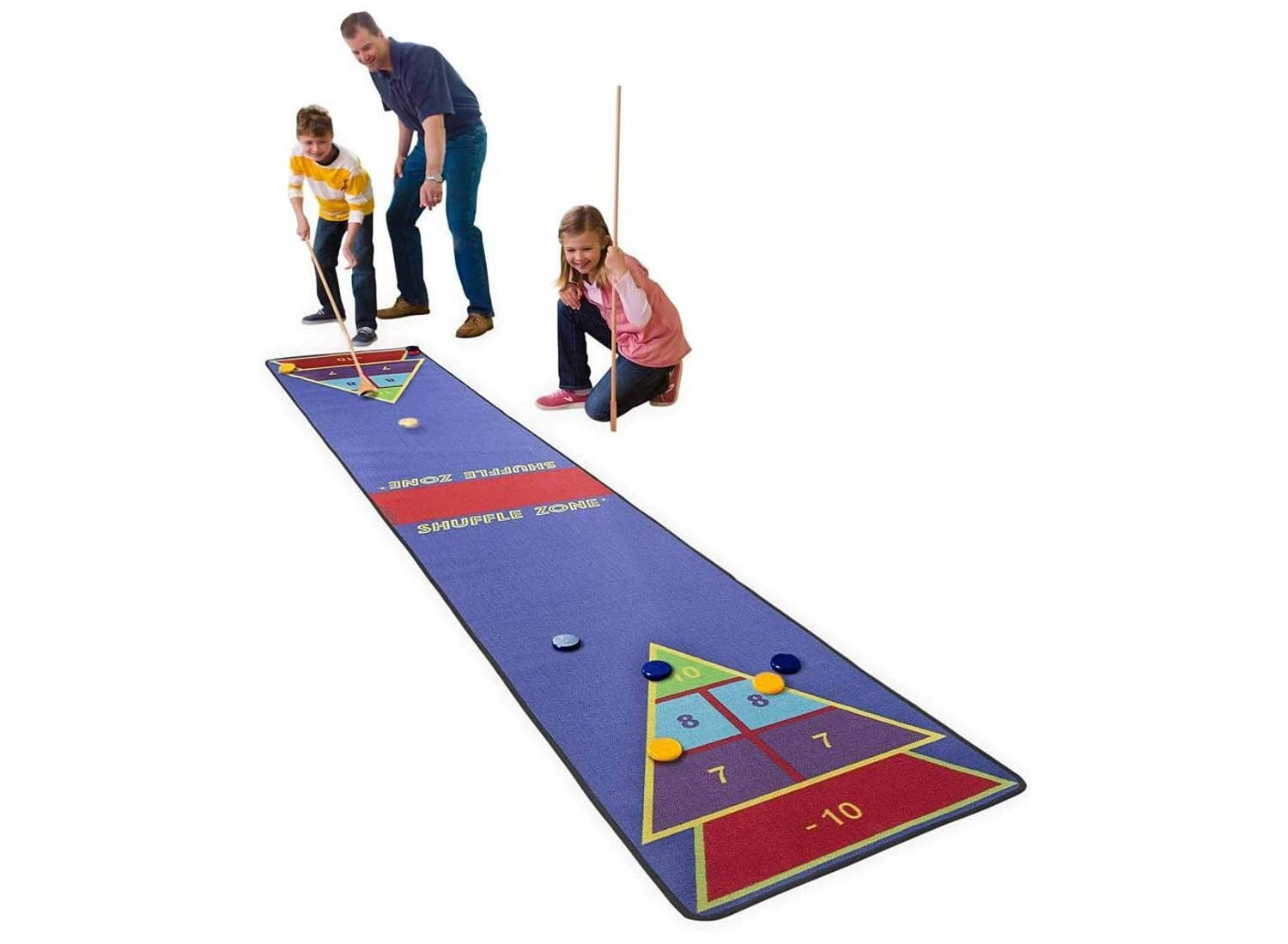 Shuffle Zone Play Carpet Shuffleboard Illustration Wallpaper