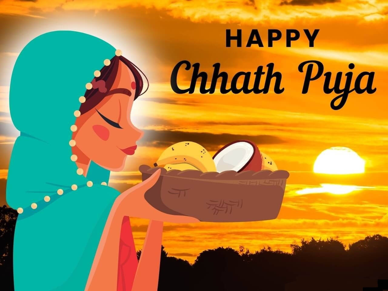 Side Profile Of Woman Chhath Puja Wallpaper